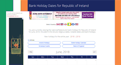 Desktop Screenshot of irishbankholidays.com